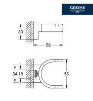 MEDIDAS COLGADOR DOBLE SELECTION GROHE